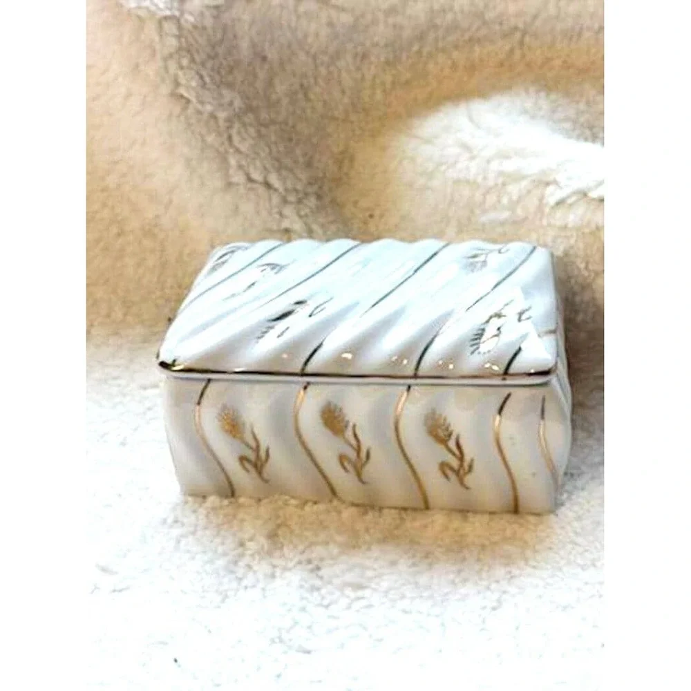 Antique Lefton Porcelain Trinket Box
